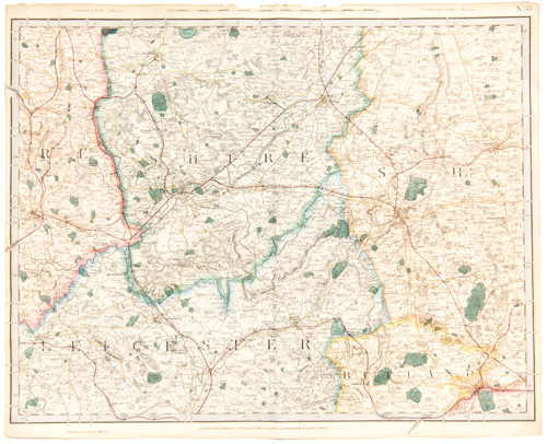 antique map of England, Wales and Scotland Railways and Stations Cruchley 1862